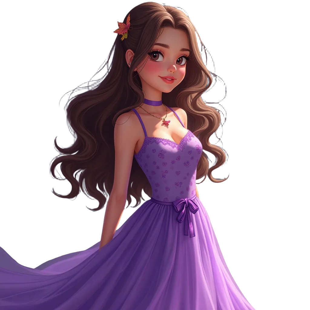 Elegant Purple Gown